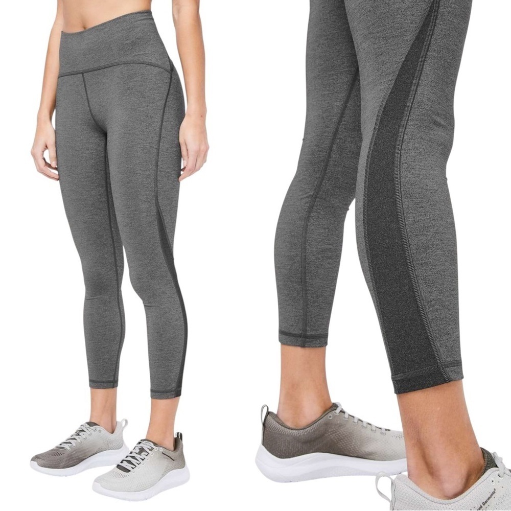 Lululemon Train Times Leggings High-Rise 25" Grey Luxtreme Sz 10